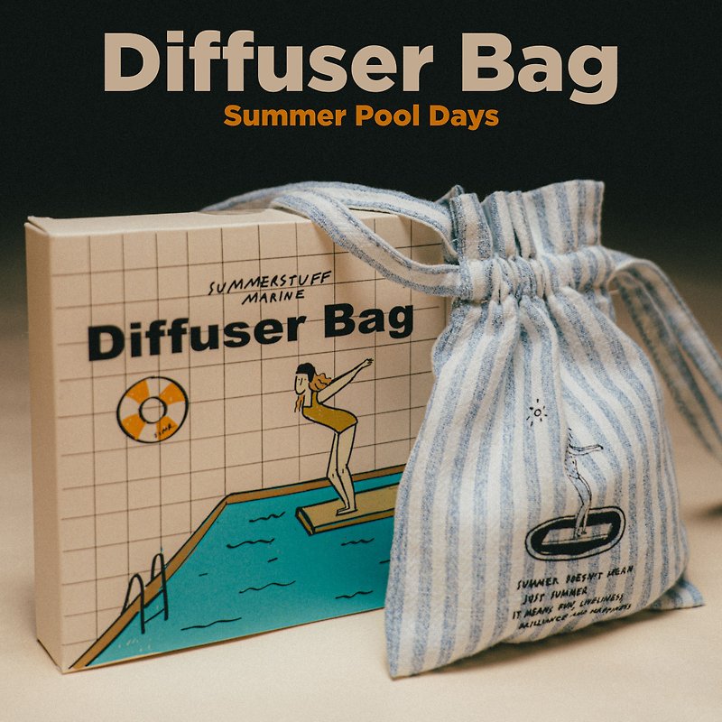 Summerstuff.marine - Summer Pool days Diffuser bag - 香氛/精油/擴香 - 棉．麻 