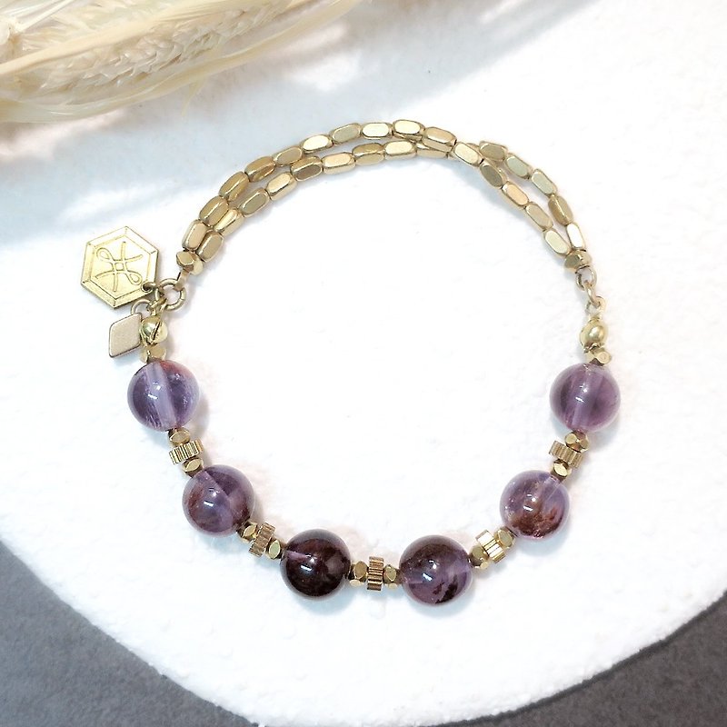 VIIART. Zijin City. Amethyst ghost Bronze bracelet - Bracelets - Crystal Purple