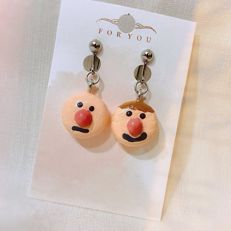 Funny duo earrings (made from clay) - Earrings & Clip-ons - Clay 