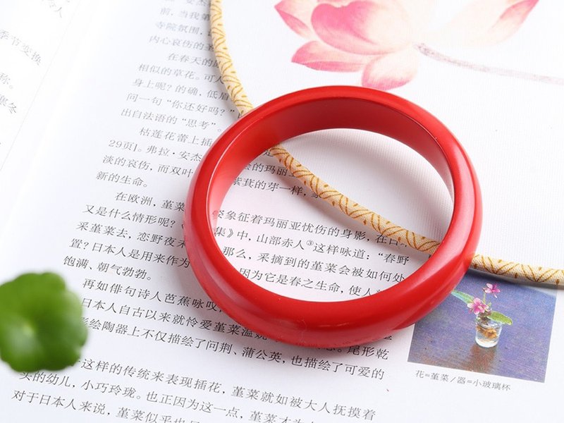 天然原礦硃砂精品紅砂手鐲 精品原創 硃砂含量高達95以上 - 手鍊/手環 - 寶石 