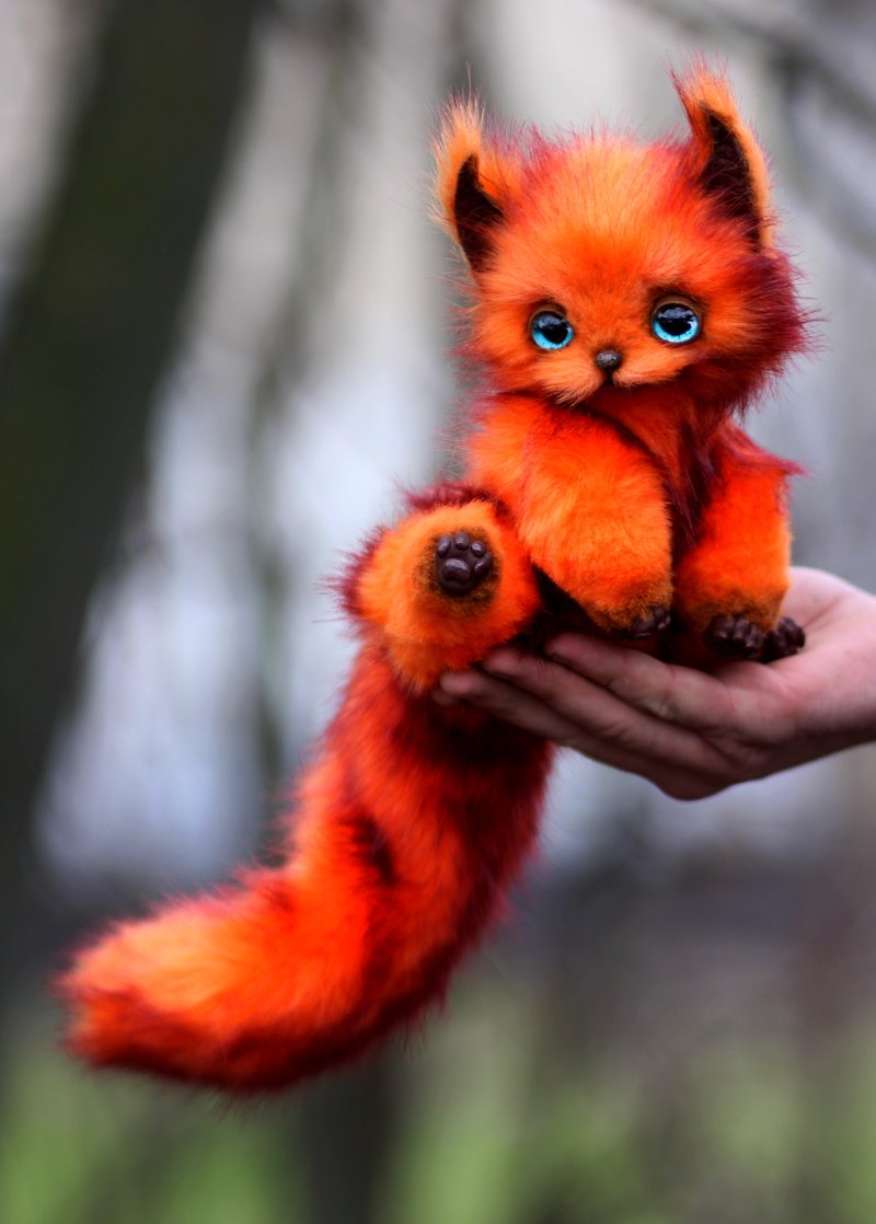 Fox Amy - Stuffed Dolls & Figurines - Other Materials Orange