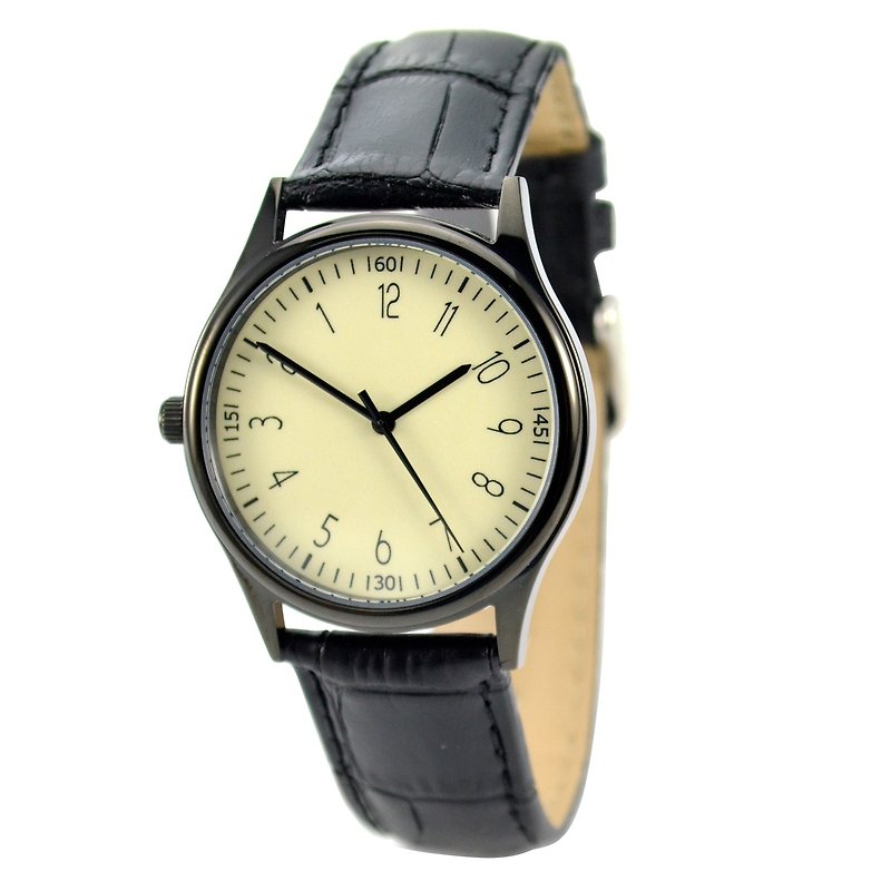 Reverse Watch Black - Unisex - Free shipping worldwide - นาฬิกาผู้หญิง - โลหะ สีดำ