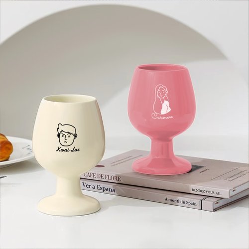 Giveco 氹人專門店 【客製化】定做陶瓷杯 高腳 情侶杯 雕刻禮物 生日禮物 紀念日