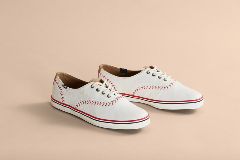 KEDS CHAMPION LEATHER PENNANT 經典皮革棒球造型鞋 WH54430 - 女休閒鞋/帆布鞋 - 真皮 
