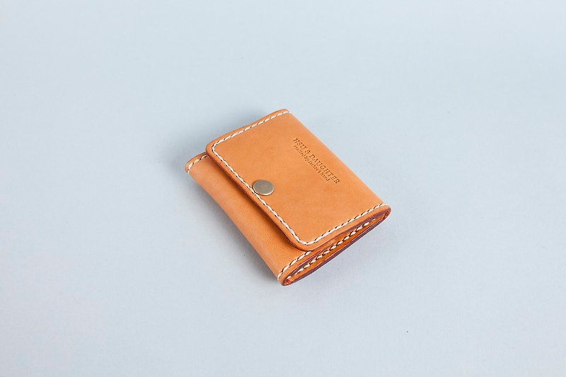 Handmade course three-dimensional folding coin purse|wallet|leather|genuine leather|gift - Leather Goods - Genuine Leather 