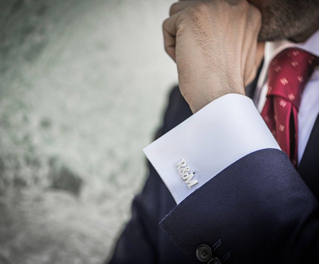 Silver cufflinks