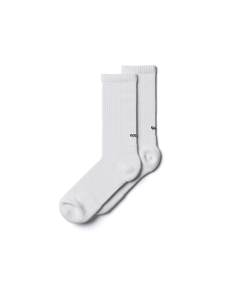 Essential Crew Sport Casual Socks - Crew White - ถุงเท้า - ผ้าฝ้าย/ผ้าลินิน ขาว
