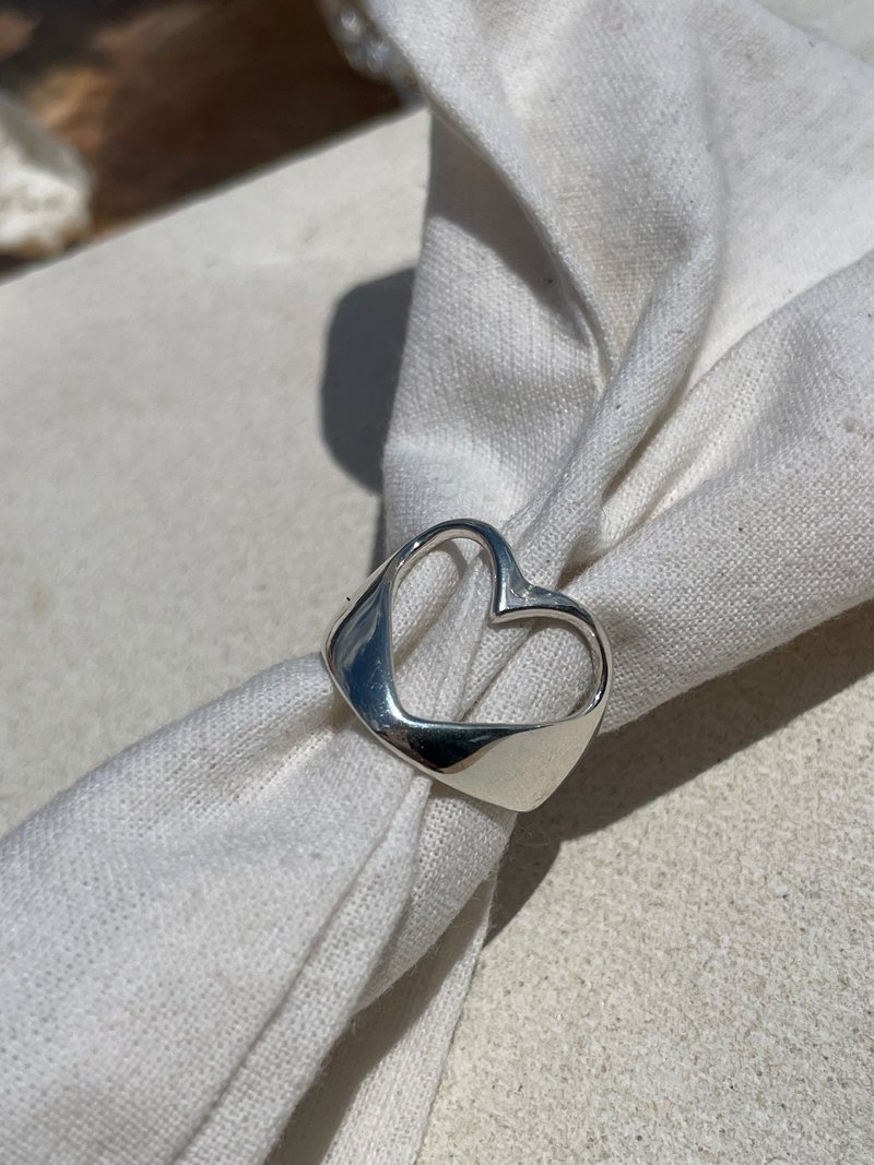 heart ring, silver heart ring, heart shape ring, valentines gift, silver ring - General Rings - Sterling Silver Silver