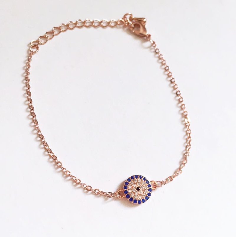 Laperle 保護守護  Evil Eye 土耳其藍眼晴手鍊 手鏈 藍色 - 手鍊/手環 - 其他金屬 藍色