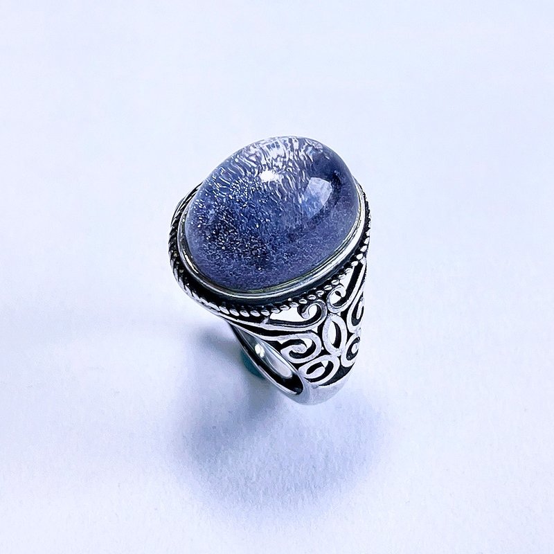 Natural mineral blue line stone ring - General Rings - Gemstone Blue