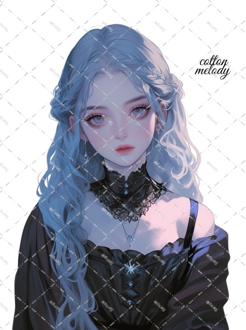original sticker no.2288 人物ステッカー オリジナルステッカー オリジナル人物ステッカー 装飾ステッカー cotton melody - 貼紙 - 紙 