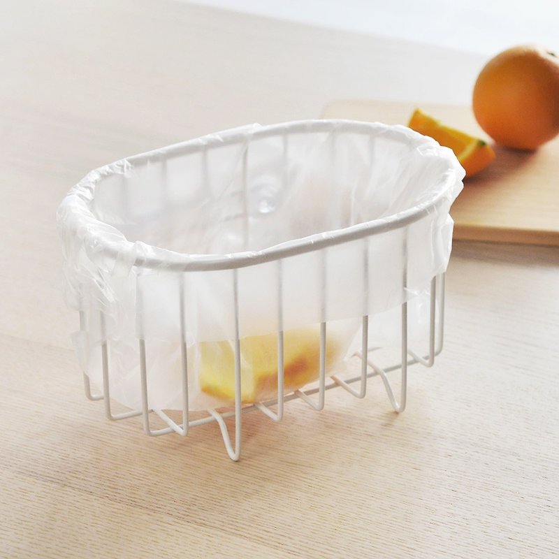 Japan Peace FREIZ Blance Suction Cup Garbage Bag Holder for Kitchen Waste - Shelves & Baskets - Other Metals White