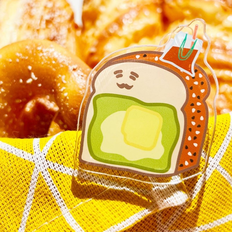 溫心吐司 Tasty Toastys 咖啡和咖椰雜糧吐司 壓克力夾子 - 其他 - 壓克力 