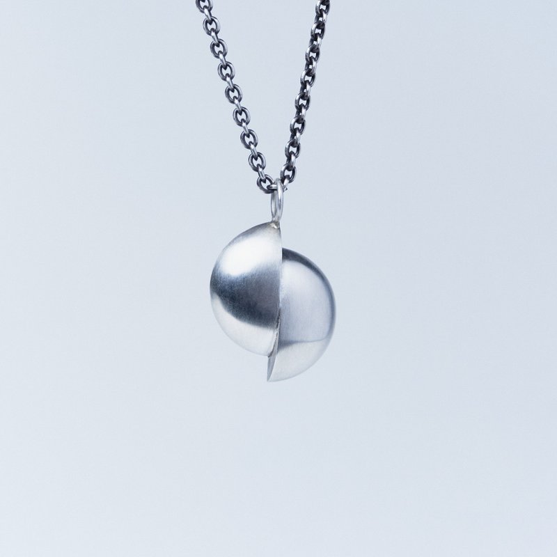 Void circle pendant - 項鍊 - 純銀 銀色