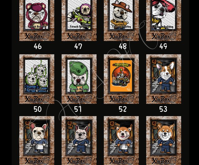 犬のイラスト 版画 金色フレーム 犬のA4サイズフレームイラスト - No: 1068398｜無料イラスト