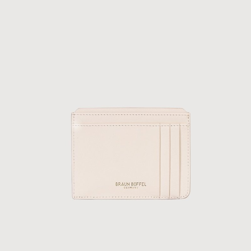 [Free upgrade gift packaging] Nana 10-card single-layer card holder-Chalk White/BF810-151-CK - Wallets - Genuine Leather White