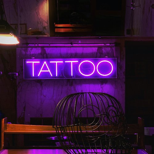 霓虹燈客制 TATTOO霓虹燈LED發光字Neon Sign廣告招牌Logo餐廳酒吧咖啡廳