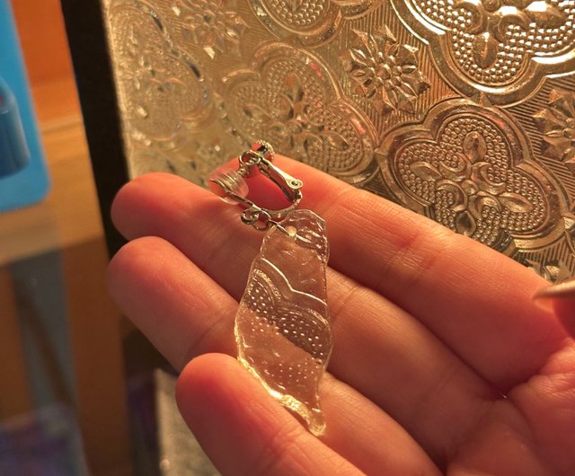 VESPERA ピアス monshiro/モンシロ silver heart glass ピアス MNP-171（ピアス