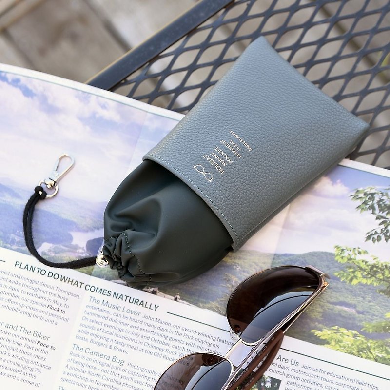 PLEPIC BEAUTIFUL LIFE Sunglasses Beam Pockets - Cool Cool Gray, PPC93990 - แว่นกันแดด - หนังแท้ สีเทา