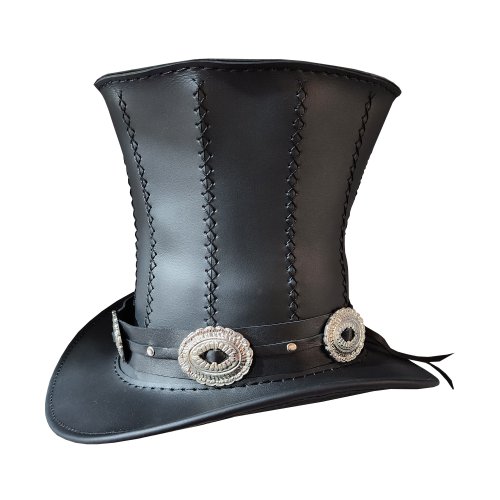 Wallets And Hats 4 U Rock Star Slash Inspired Black Leather Top Hat
