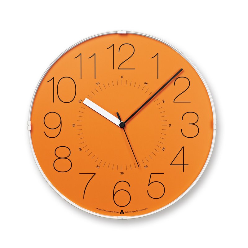 Lemnos CARA Clock - Orange - Clocks - Plastic Orange