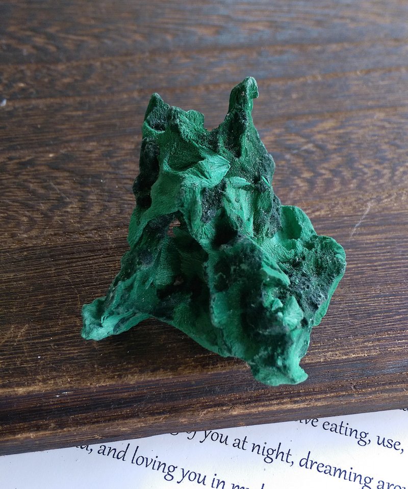 Malachite  剛果產地 絲絨 孔雀石 天然礦石 原礦 - 擺飾/家飾品 - 其他材質 