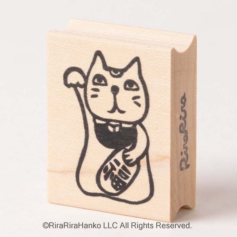 Lucky Cat*Rubber Stamp*R061 - ตราปั๊ม/สแตมป์/หมึก - ไม้ 