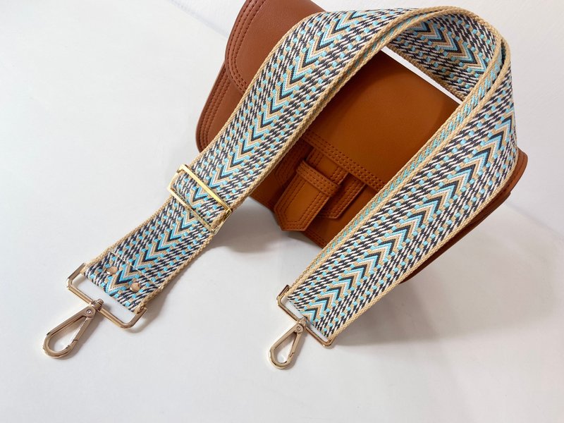 2 inch  Jacquard Webbing strap ,Replacement Bag Strap. Adjustable straps - อื่นๆ - ผ้าฝ้าย/ผ้าลินิน สีกากี