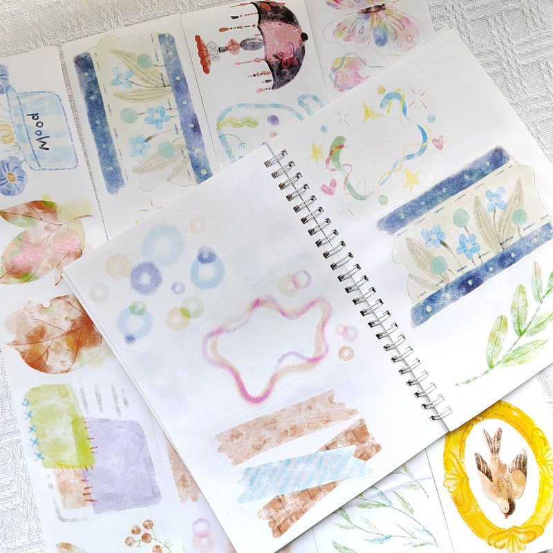 【Tape】Imaginary World Japanese Tape Notebook with 10m Roll - มาสกิ้งเทป - กระดาษ หลากหลายสี