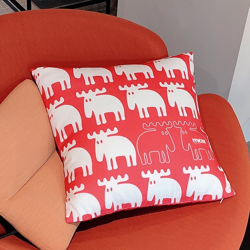 moz Sweden Nordic style double-sided pillowcase (Forest Party-Passionate Red) 45cm