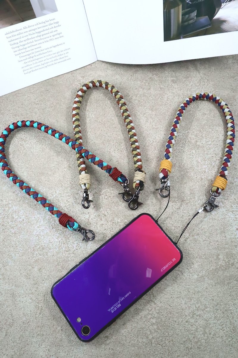 WAL-Unique mixed color woven mobile phone lanyard / mobile phone rope - เชือก/สายคล้อง - ไนลอน 