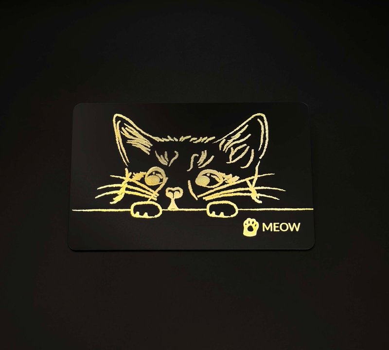 [Popular Design] Cat Style Business Card (Free Keychain) - Gadgets - Plastic Black