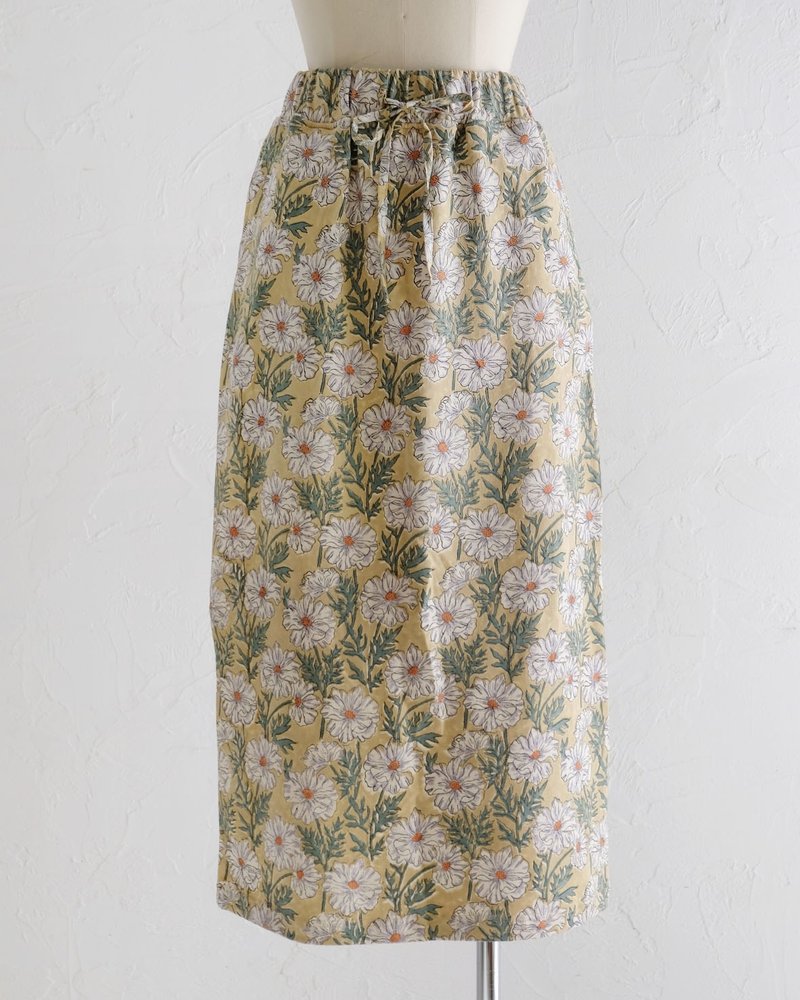 Ranunculus jersey skirt - Skirts - Cotton & Hemp Yellow