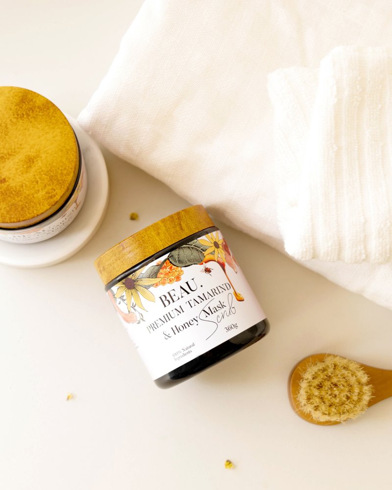 Premium Tamarind & Honey Mask Scrub - 身體乳/按摩油 - 其他材質 咖啡色