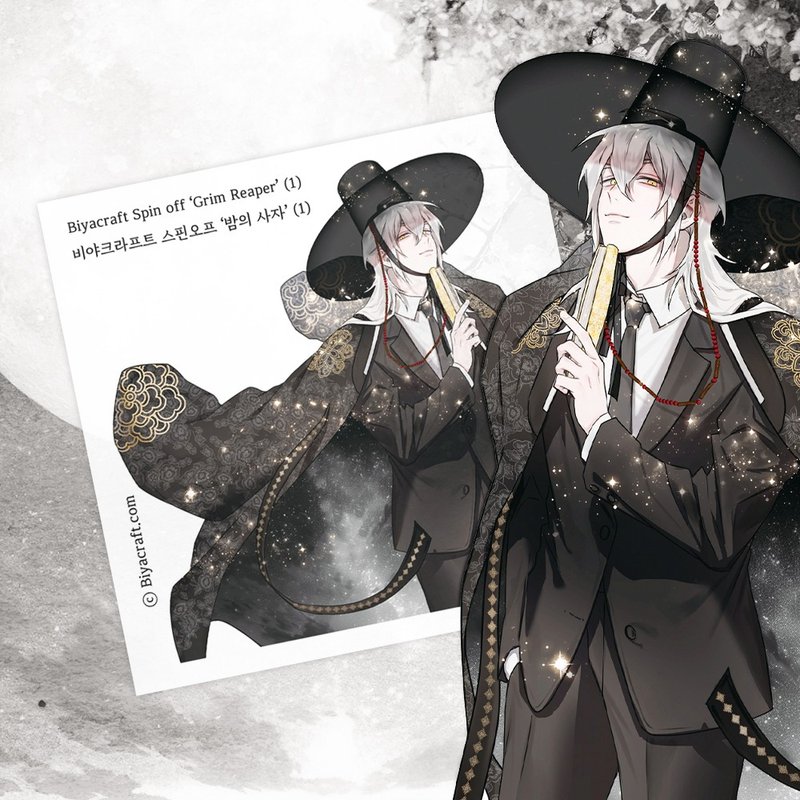 Spin off, Character, Grim Reaper - 貼紙 - 紙 黑色