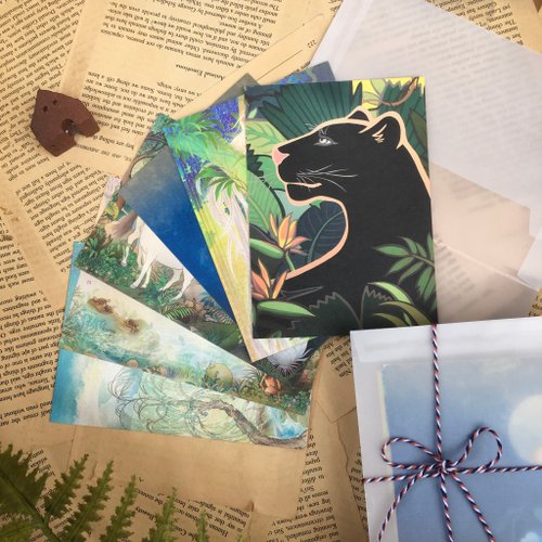 Jungle Find 叢林找 【叢林找精選明信片組】旅程-/畢業卡片/六入組