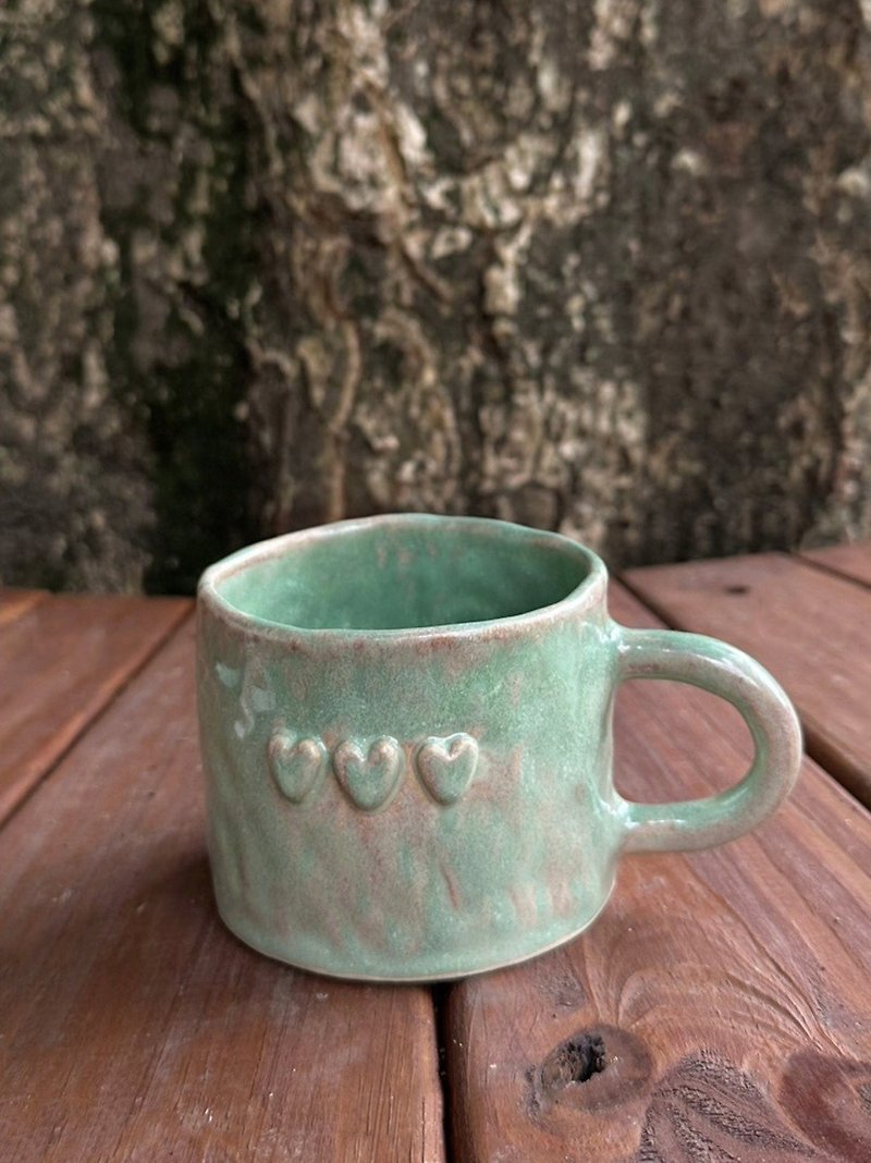 3回連続の愛のカップ - マグカップ - 陶器 
