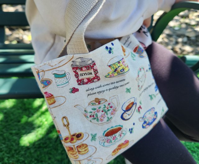 Italian classic afternoon tea printed mini tote bag - Shop sugardots  Handbags & Totes - Pinkoi