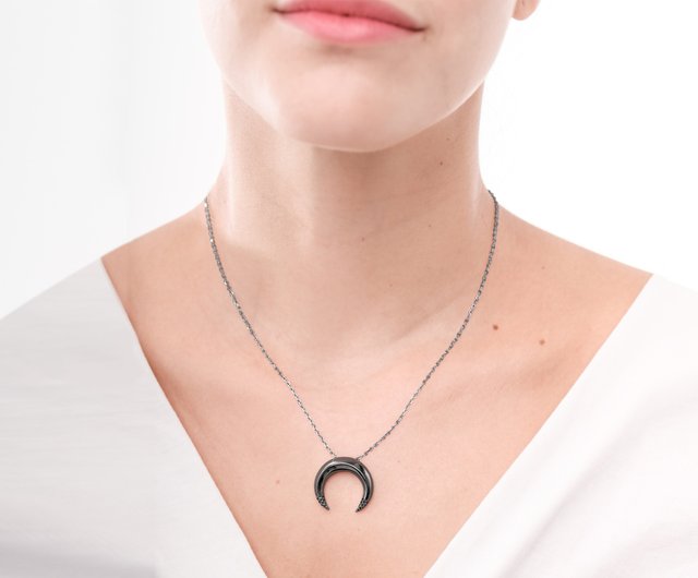 Upside down deals crescent necklace