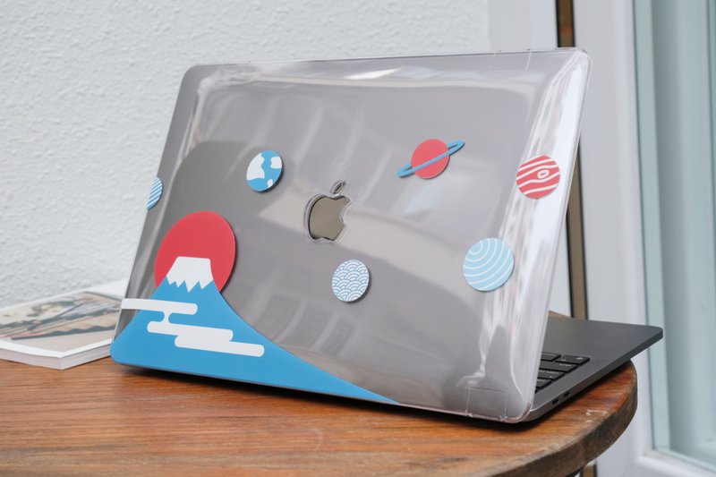 星球與富士山 防摔MacBook Case - 平板/電腦保護殼/保護貼 - 塑膠 透明