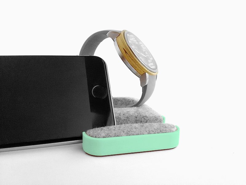 Unique multifunctional tray, Watch stand, Smartphone stand, Smart phone stand - Storage - Eco-Friendly Materials Green