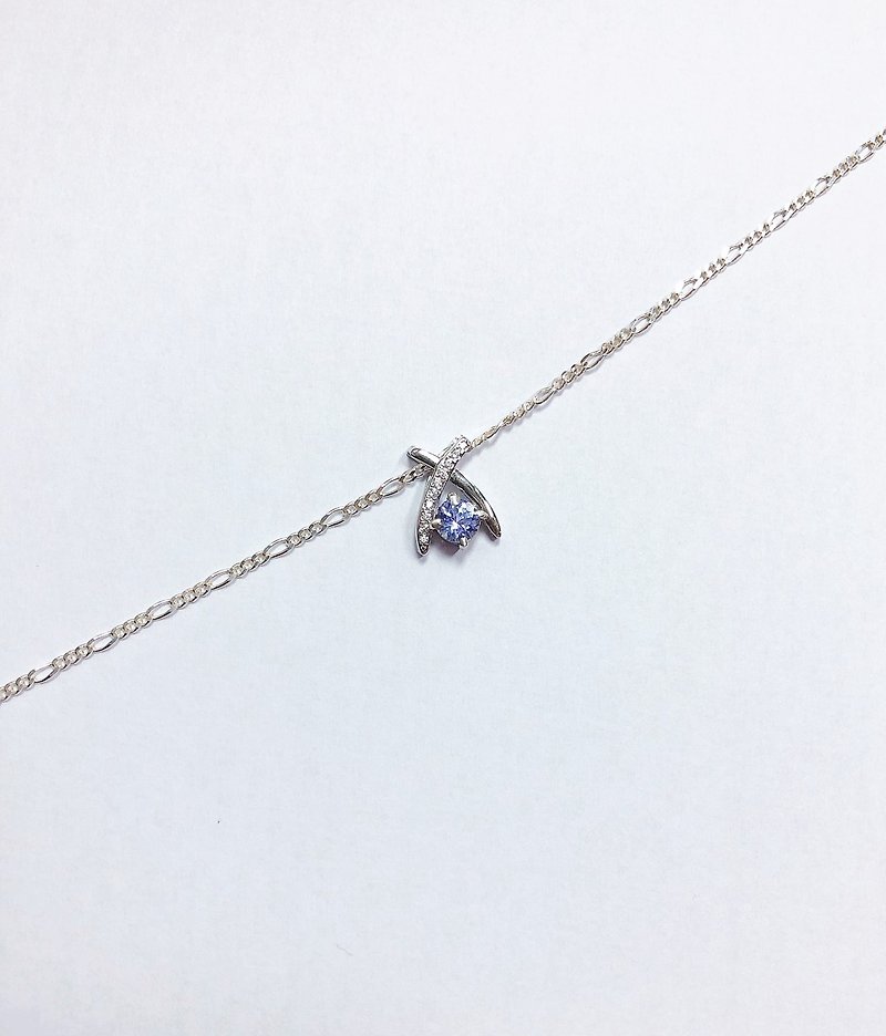 Tanzanite necklace 925 sterling silver hand-set - Necklaces - Sterling Silver 