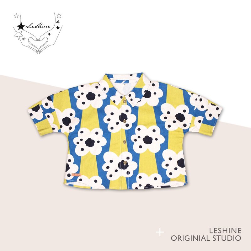 Ouba Short Sleeve Shirt-Blackberry Soda Casual Children's Top Leshine [Handmade Children's Wear Series] - เสื้อยืด - ผ้าฝ้าย/ผ้าลินิน หลากหลายสี