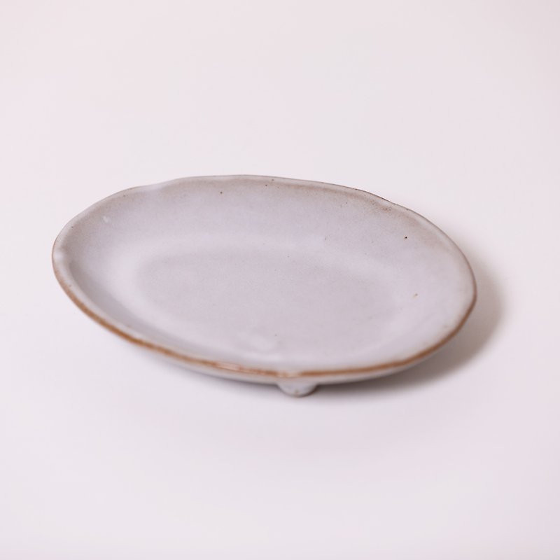 Oval Flat Plate-Cream White-Fair Trade - จานเล็ก - ดินเผา ขาว