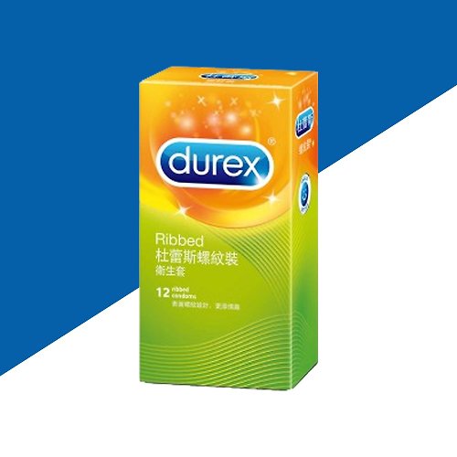 Durex 杜蕾斯旗艦店 【杜蕾斯】螺紋裝衛生套/保險套12入/1盒