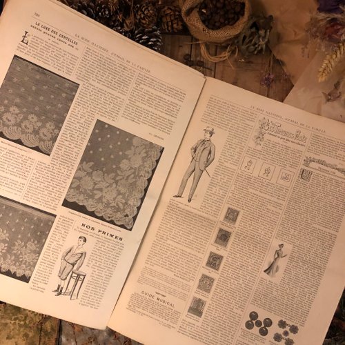 REVUE DE LA MODE 印刷物 1875 年 【商品番号③】 REVUE DE LA MODE 印刷物 1875 年 【商品番号③】