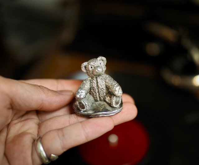 スターリングシルバーのクマの置物 - ショップ リボーン・アンティーク