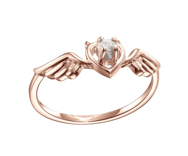 angel wing wedding rings