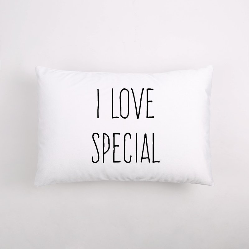 I LOVE SPECIAL / Sleeping Pillow / Valentine's Day / Wedding Gift - หมอน - เส้นใยสังเคราะห์ ขาว