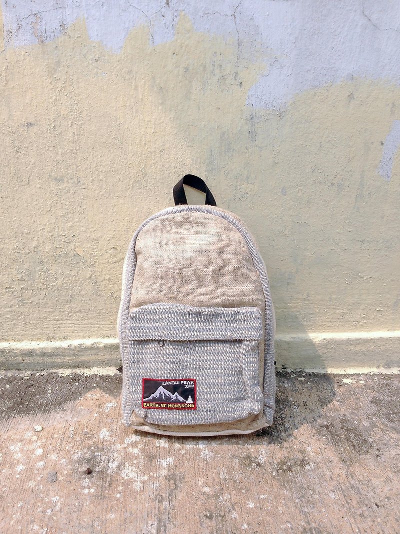 EARTH.er │大麻布學生背包限量版 (藍色) ● Hemp School Backpack Limited Edition (Blue)│ :: 香港原創設計品牌 :: - 背囊/背包 - 棉．麻 藍色